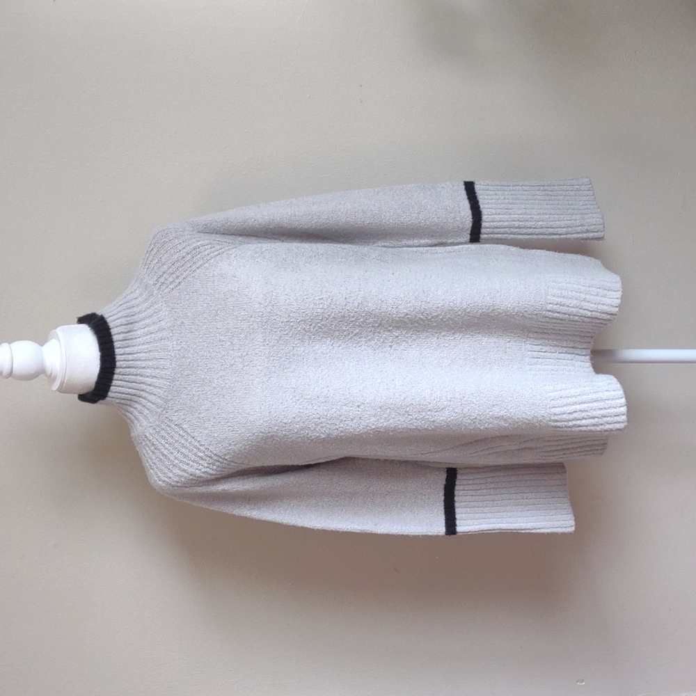JOH‎ over-sized turtleneck sweater 2% cashmere grey/black Size S